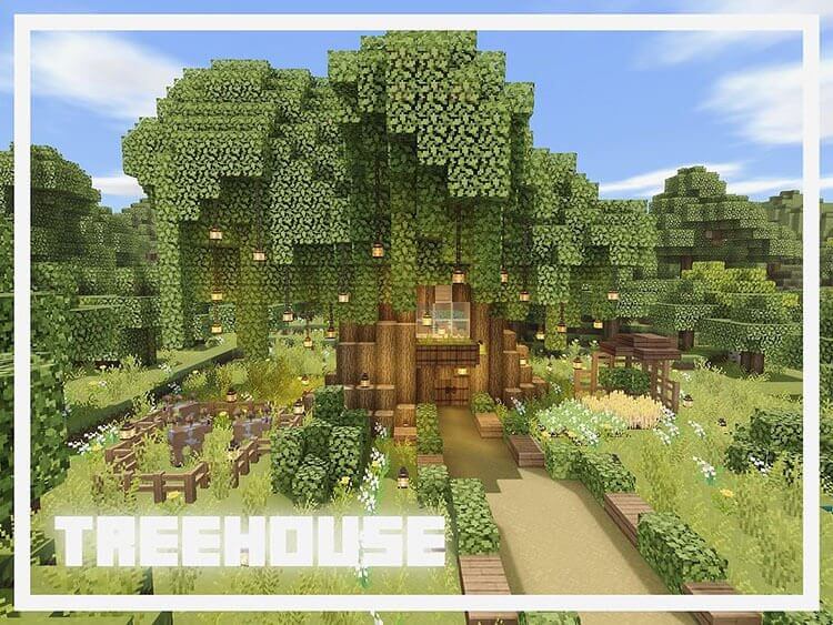 minecraft treehouse