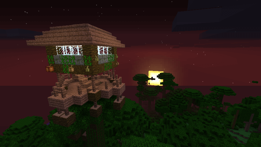 small and cool minecraft treehouse