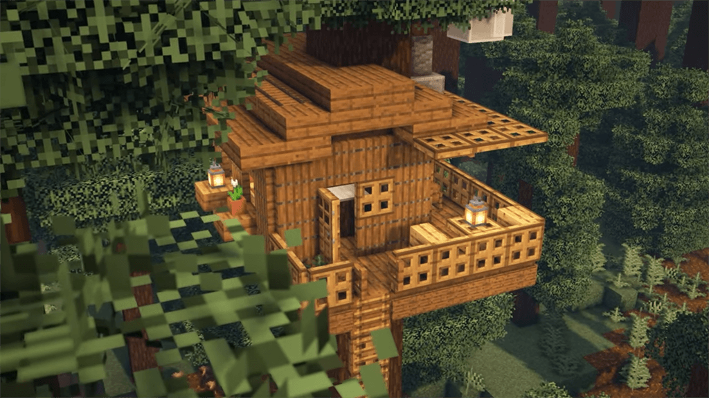 como fazer casa no minecraft estilo jungle