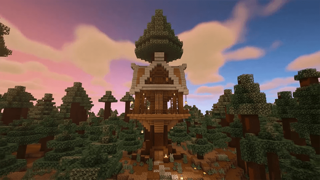Spruce Minecraft Treehouse