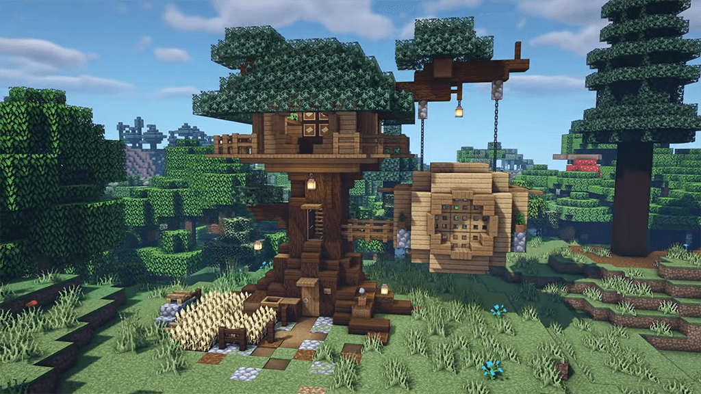 simple minecraft tree houses