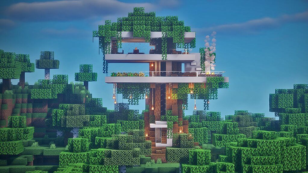 Minecraft treehouses  Minecraft treehouses, Minecraft houses, Minecraft  mansion