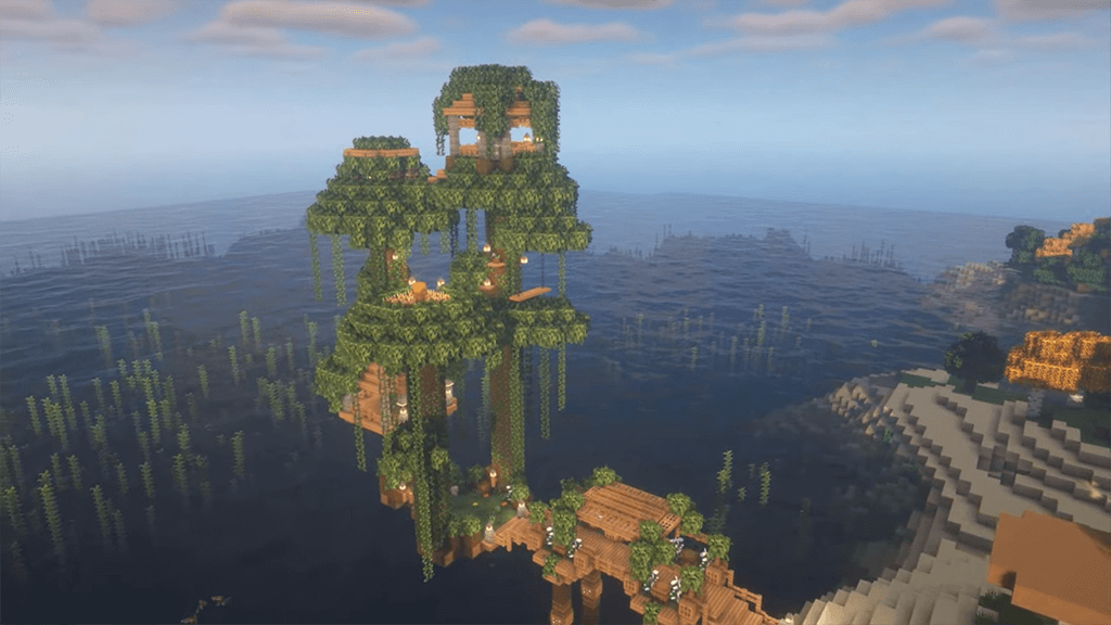 Cottagecore Minecraft Treehouse