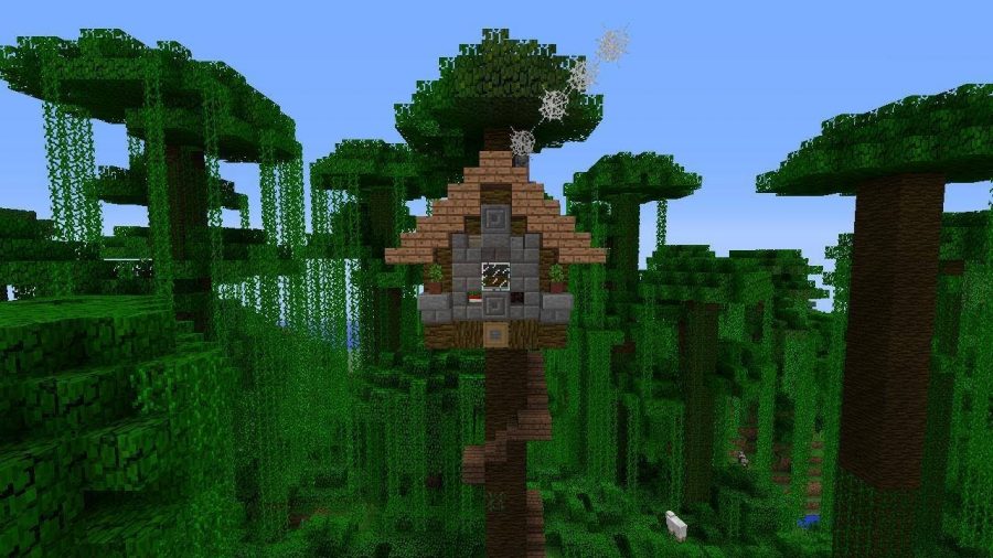 minecraft jungle treehouse design