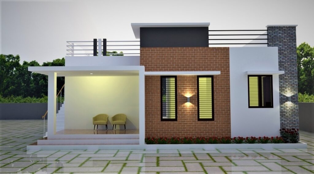 Low Cost Modern Single Floor House Design