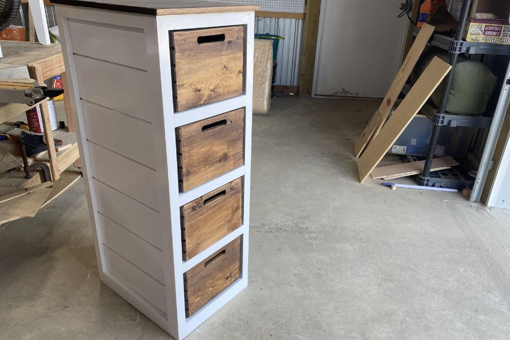 Crate Cabinet with Sliding Drawers