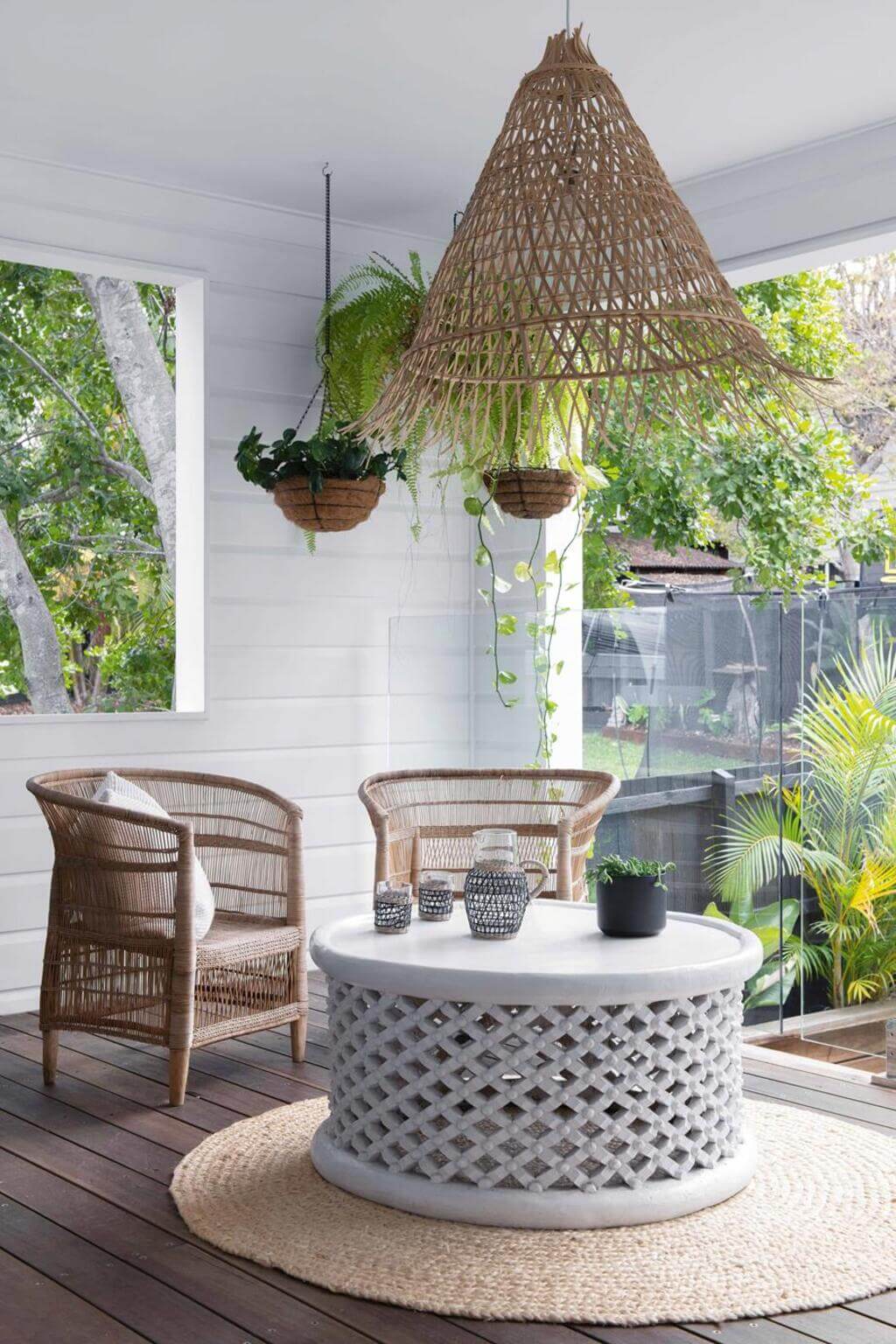 Classic Queenslander House furniture and plants 