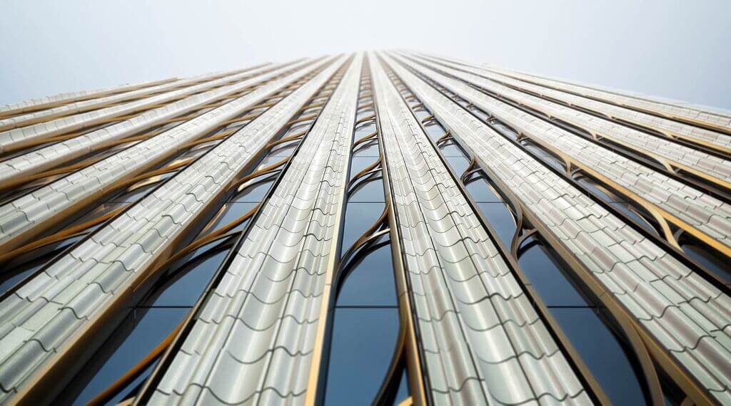 World's skinniest skyscraper with lots of windows 