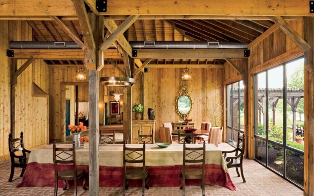 barn style house dining table