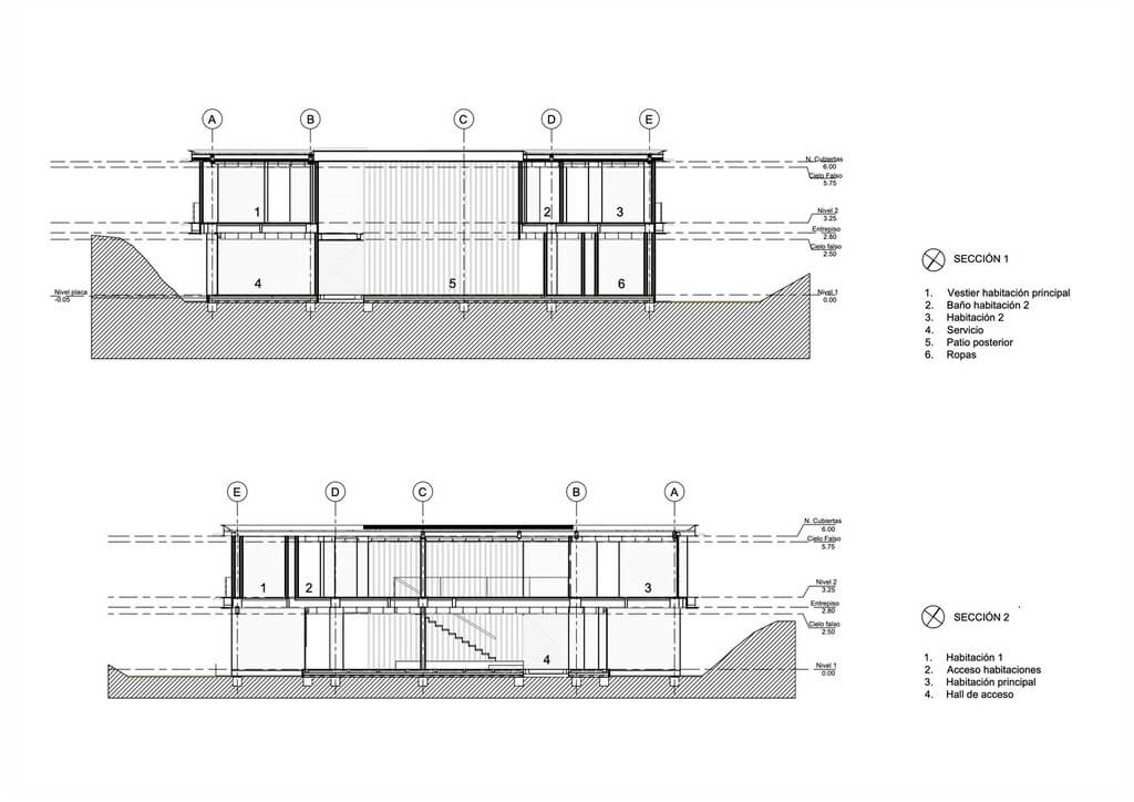 B33 House side view plan drawing