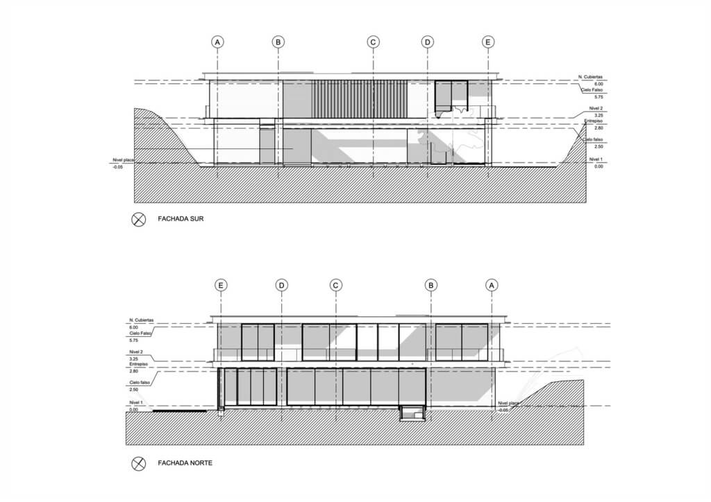 R33 House  exterior side plan drawing