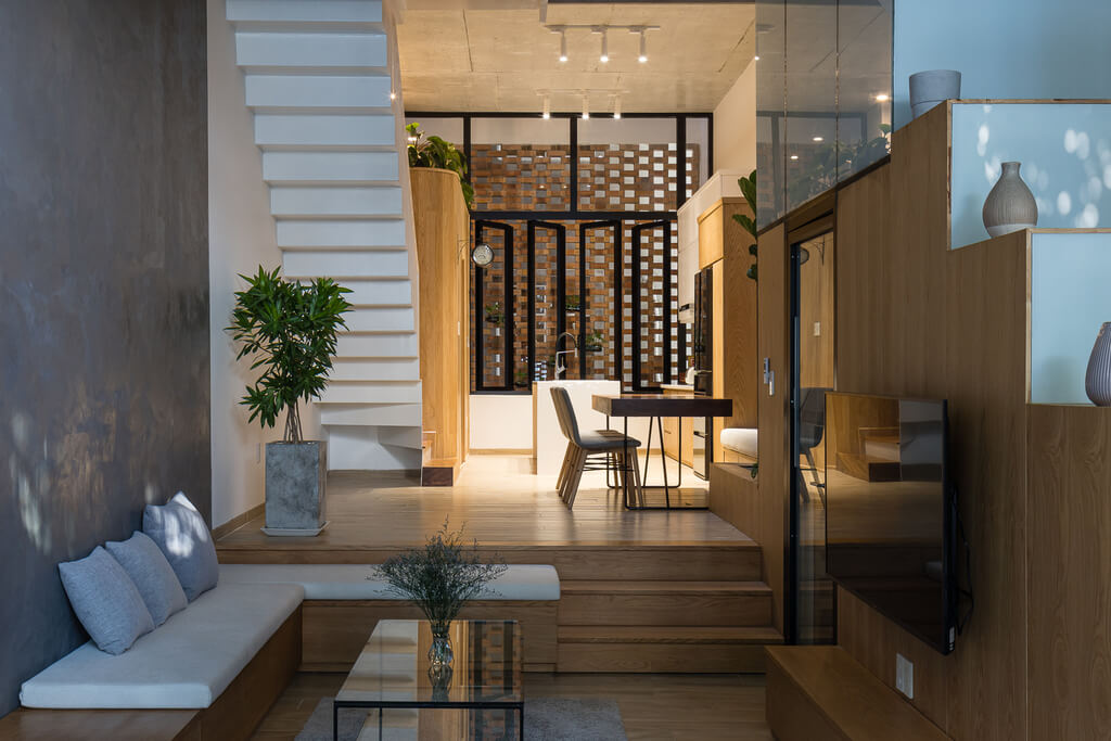 Living room of H house in Vietnam