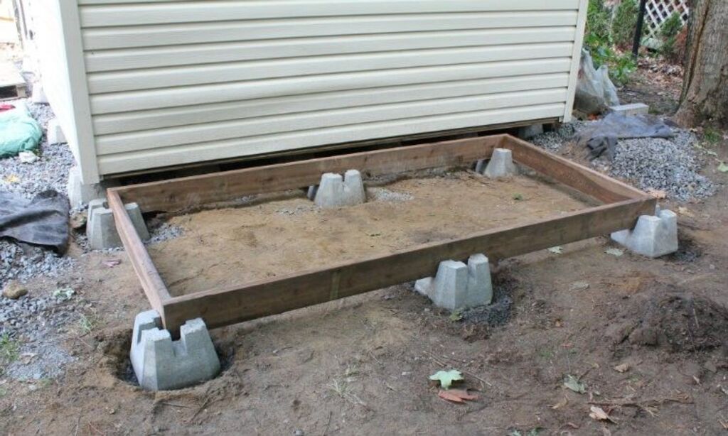 On-grade foundation Of Shed Building 