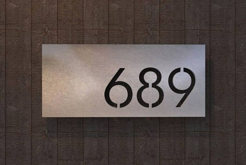 Stainless Steel Number for apartment door 