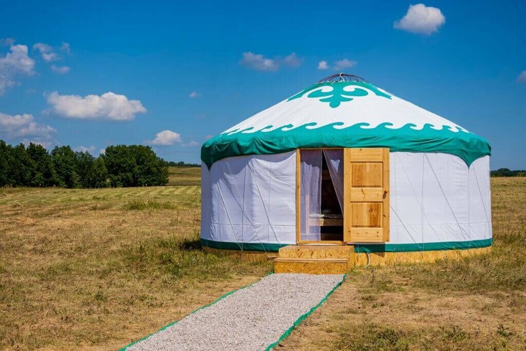 Classic Wood-Canvas Yurt Home