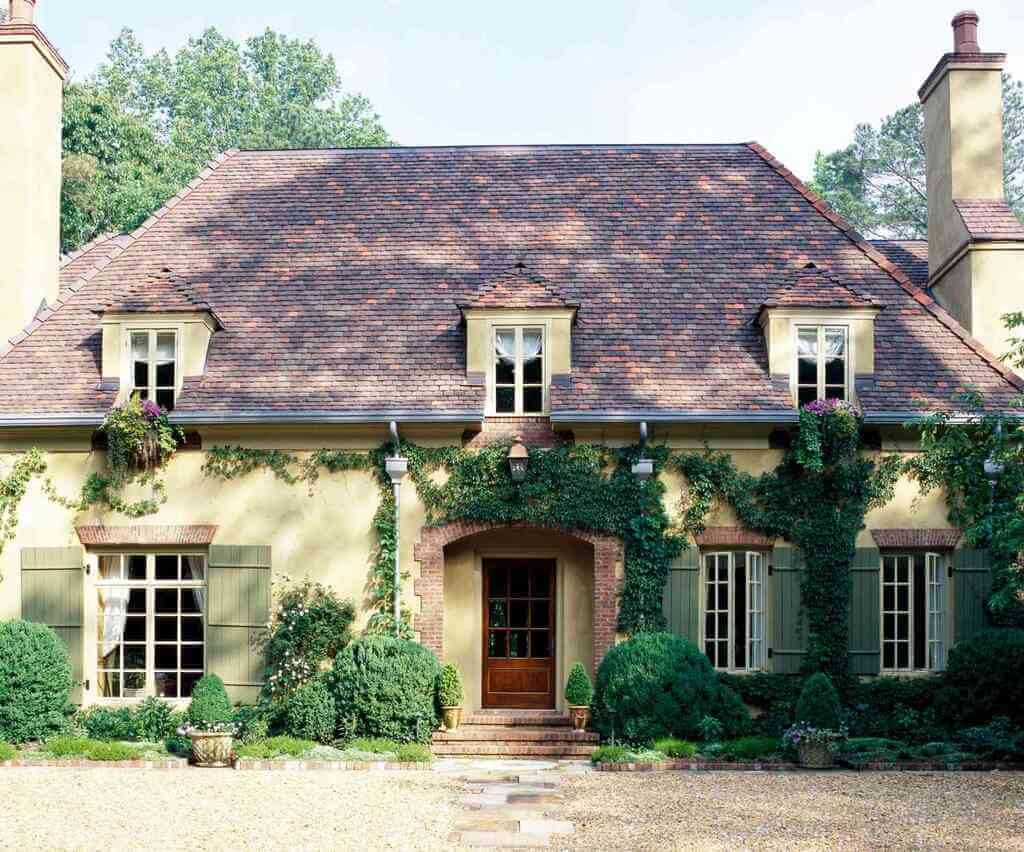 French Country-Style House with Vines