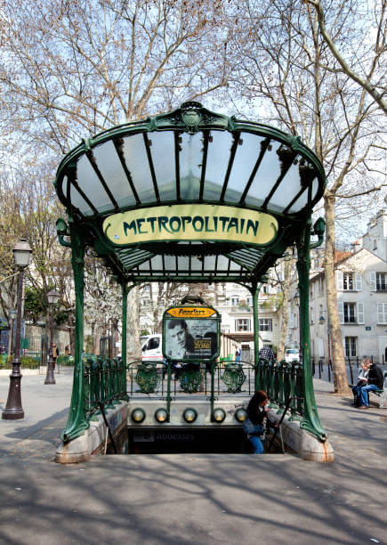 Metro Entrances in Paris art nouveau style