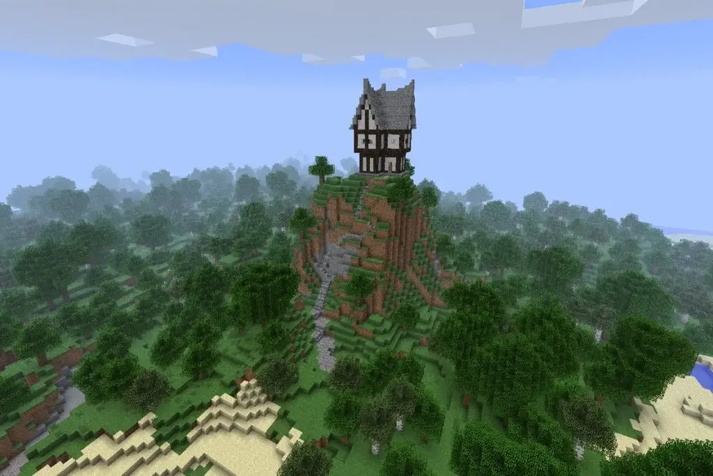 House in a mountain = best house : Minecraft