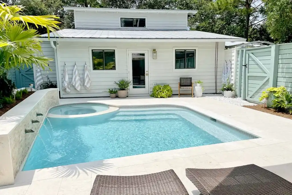 A White-Washed Pool House