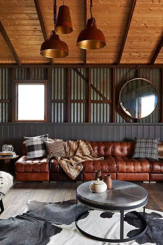 Masculine and Rustic Man Cave