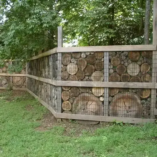 Artistic Wooden Installation privacy fence ideas 