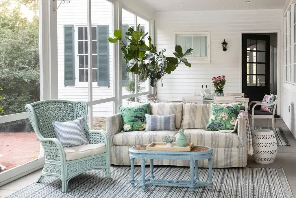 Scandinavian Themed Screen Porch