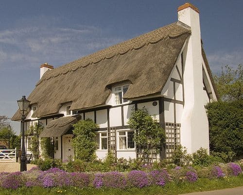 Thatched Roof of a Tudor House