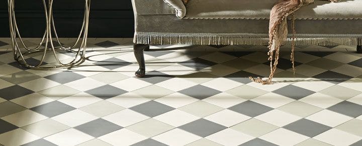 Patterned Flooring and Wallpaper of victorian house