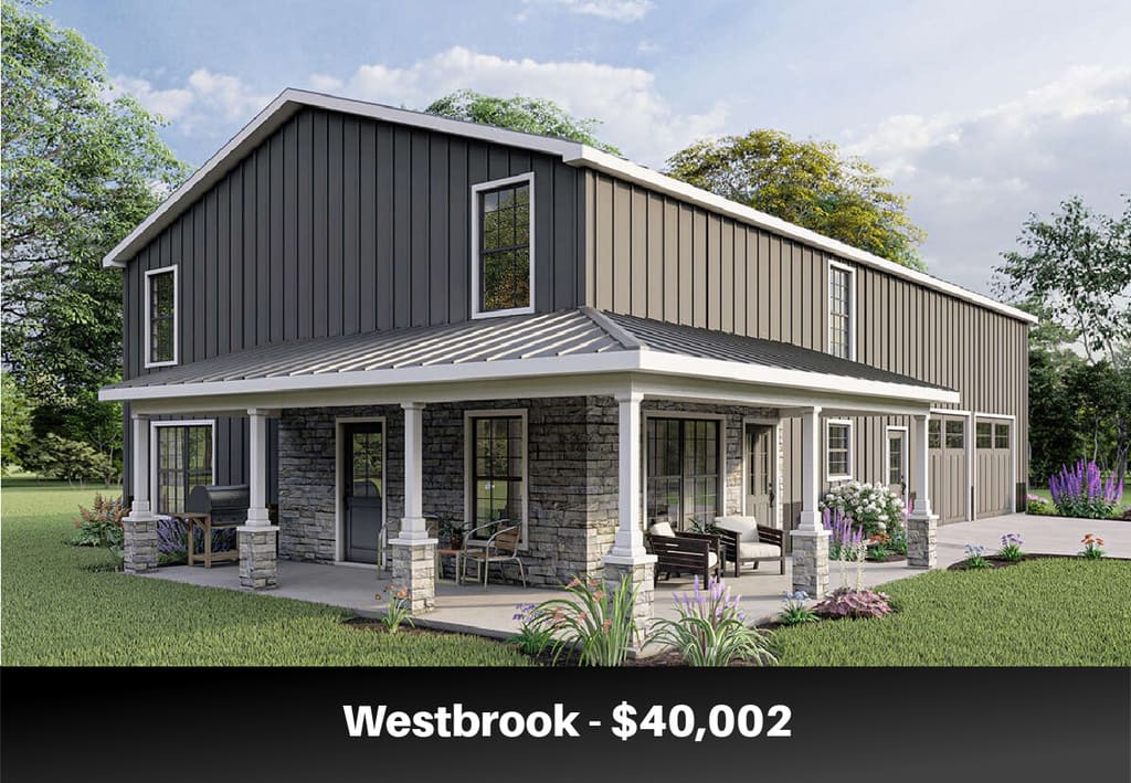 Westbrook Two-Story Barndominium Kit