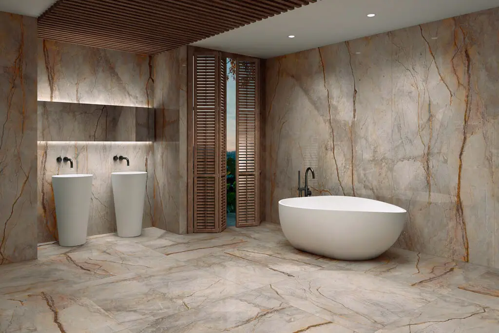 Marble Tiles Bathroom Flooring