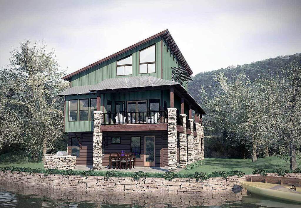 Lake House with Wrap Around Balcony