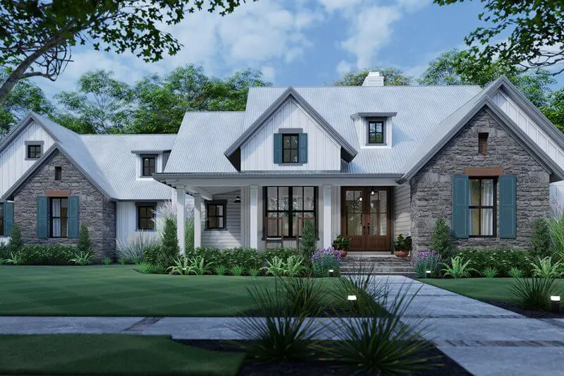 Two Story House Plan with Basement