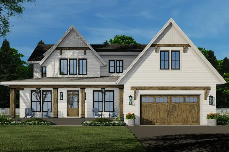 Two Story House Plan with Front Porch