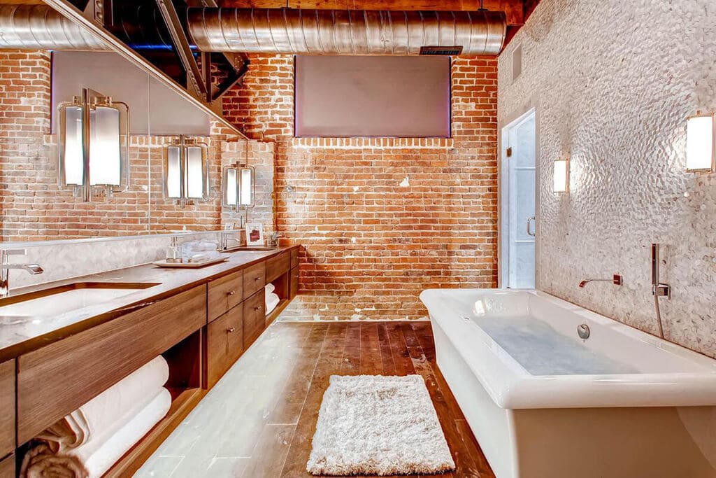 Chic Industrial Master Bathroom