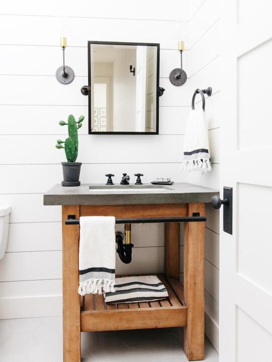 Edgy Dark Elements bathroom