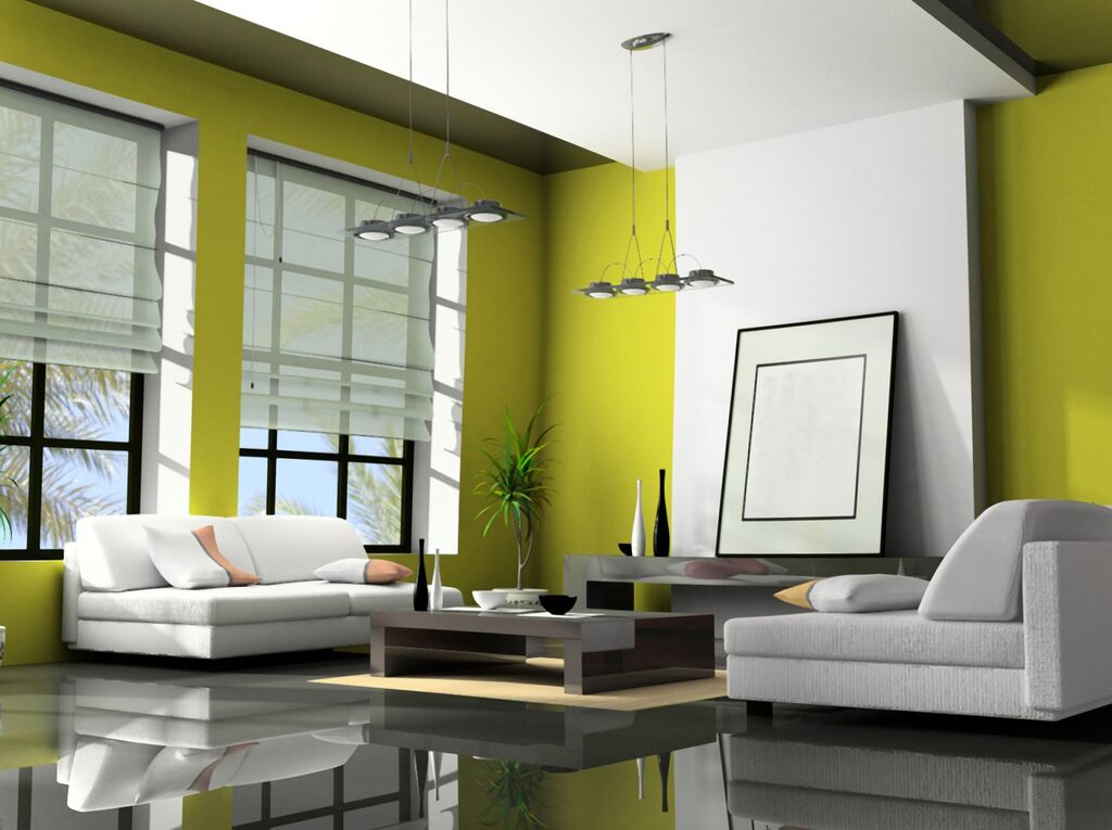 Lime Green and White interior