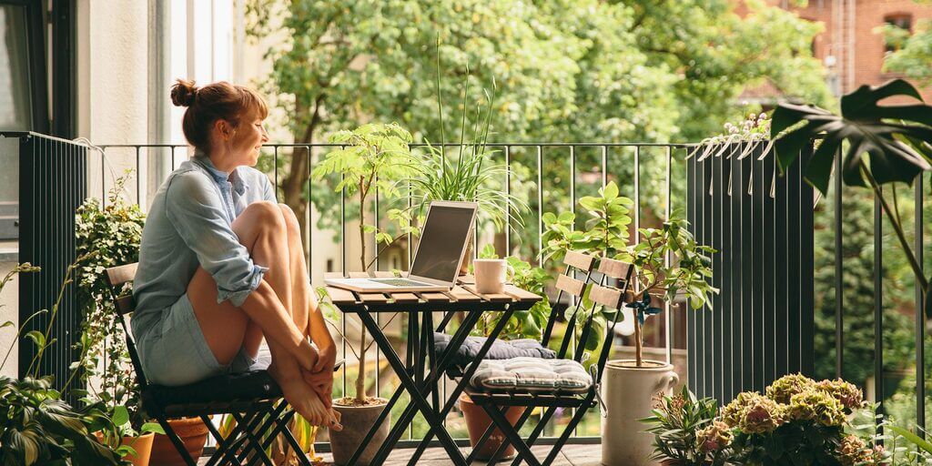 Outdoor Workspace Front Porch Idea