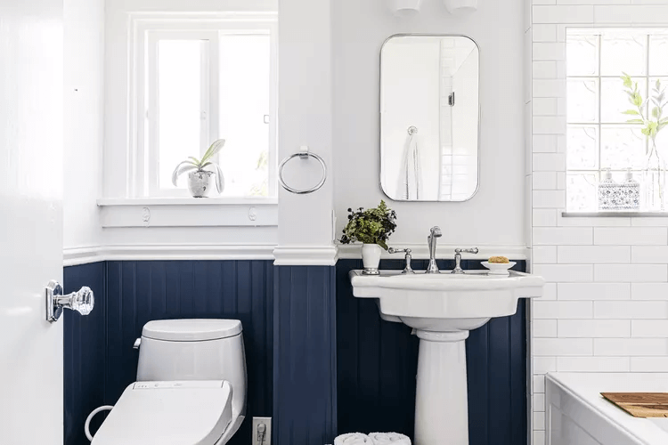 Wainscot on Walls bathroom