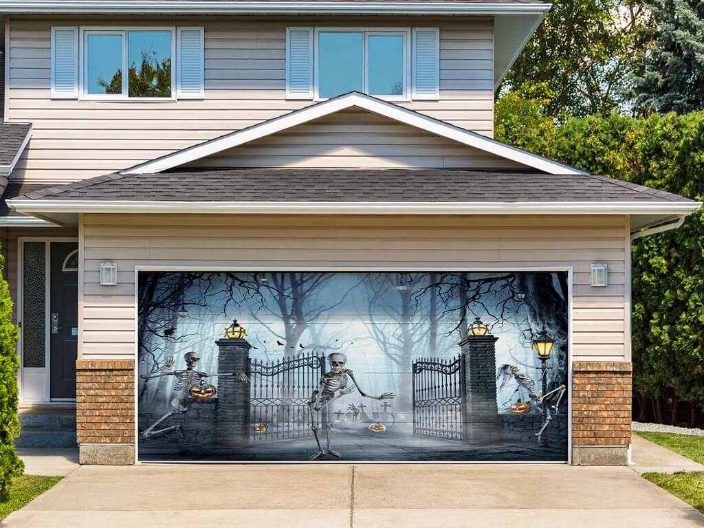 printed garage door wrap