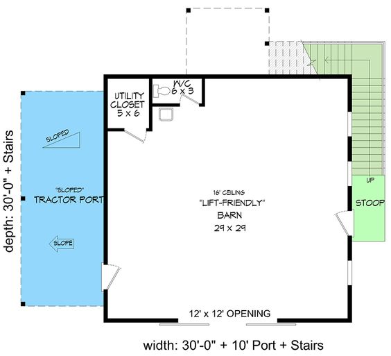 Lift friendly Barndominium Home Design