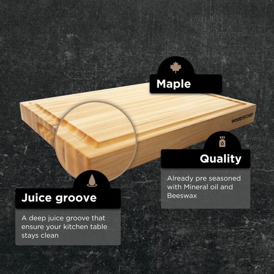 Medium Wood Cutting Board from North American Maple