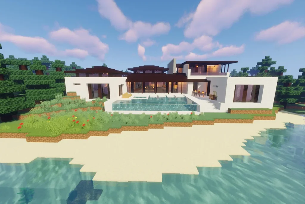 Modern Beach minecraft Mansion