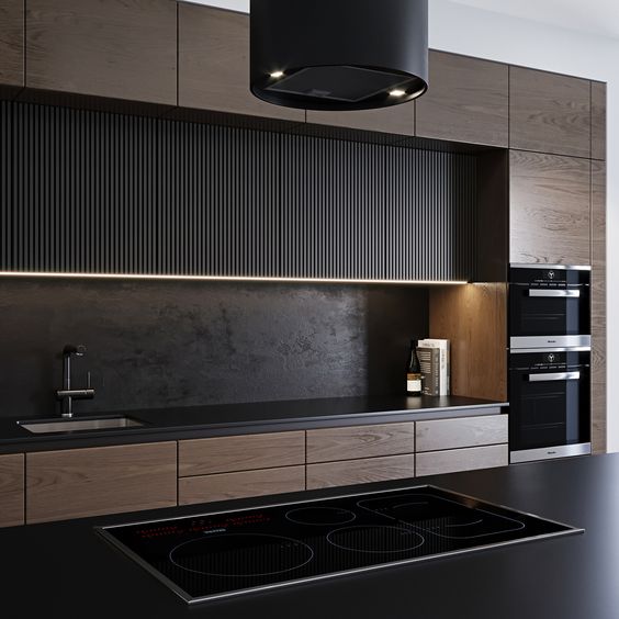 Bold Black Cabinets