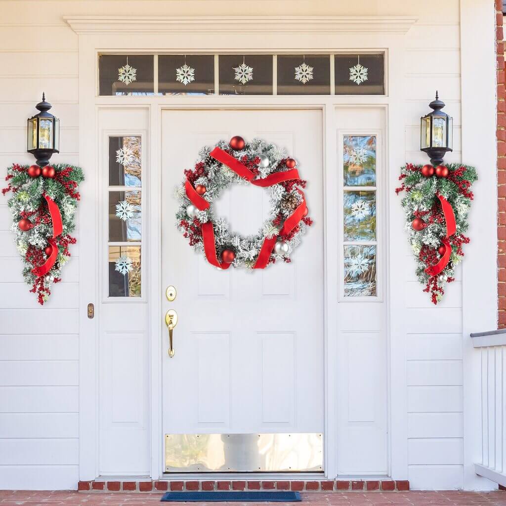 Christmas outdoor wreath decorations