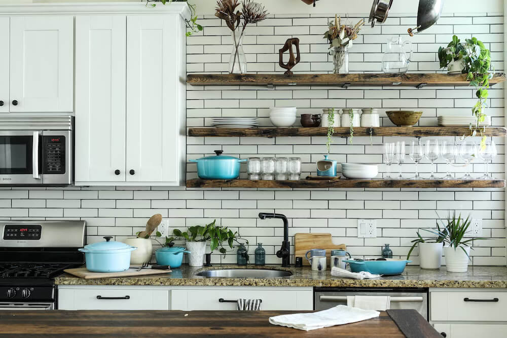 Flaunt Your Crockery with Open Shelving