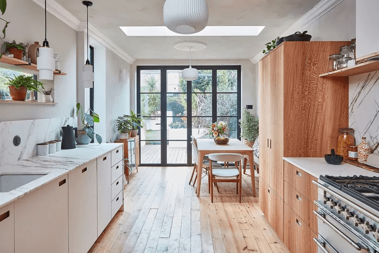 Floating Shelves in kitchen