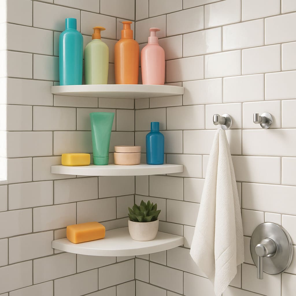 Wall-Mounted Corner Shelves
