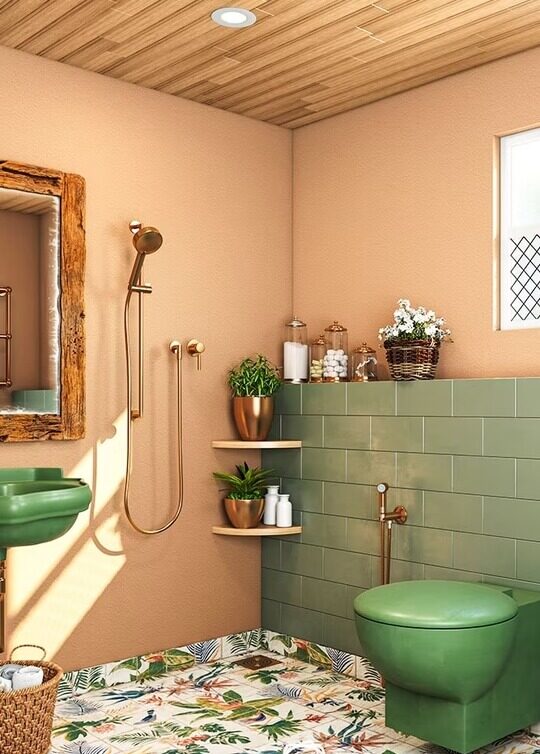 floral bathroom tiles
