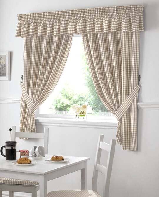 Checkered Design curtains