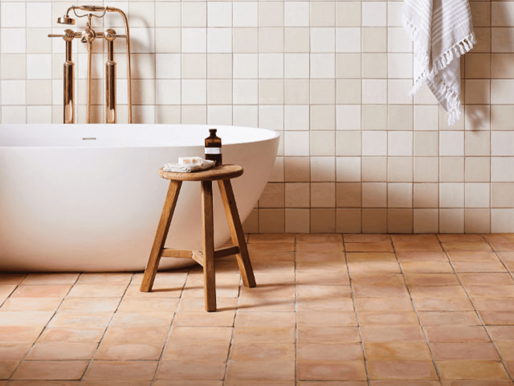 Clay shower tiles